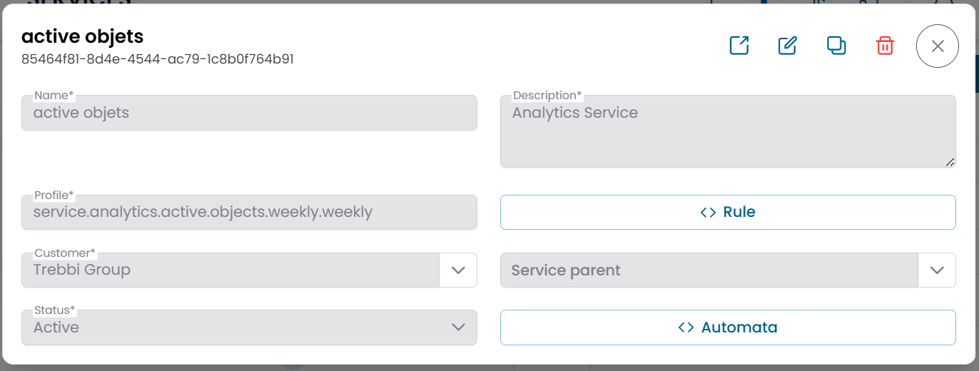 Service detail dialog