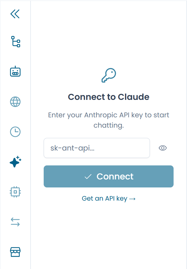 API key prompt in the AI Assistant panel