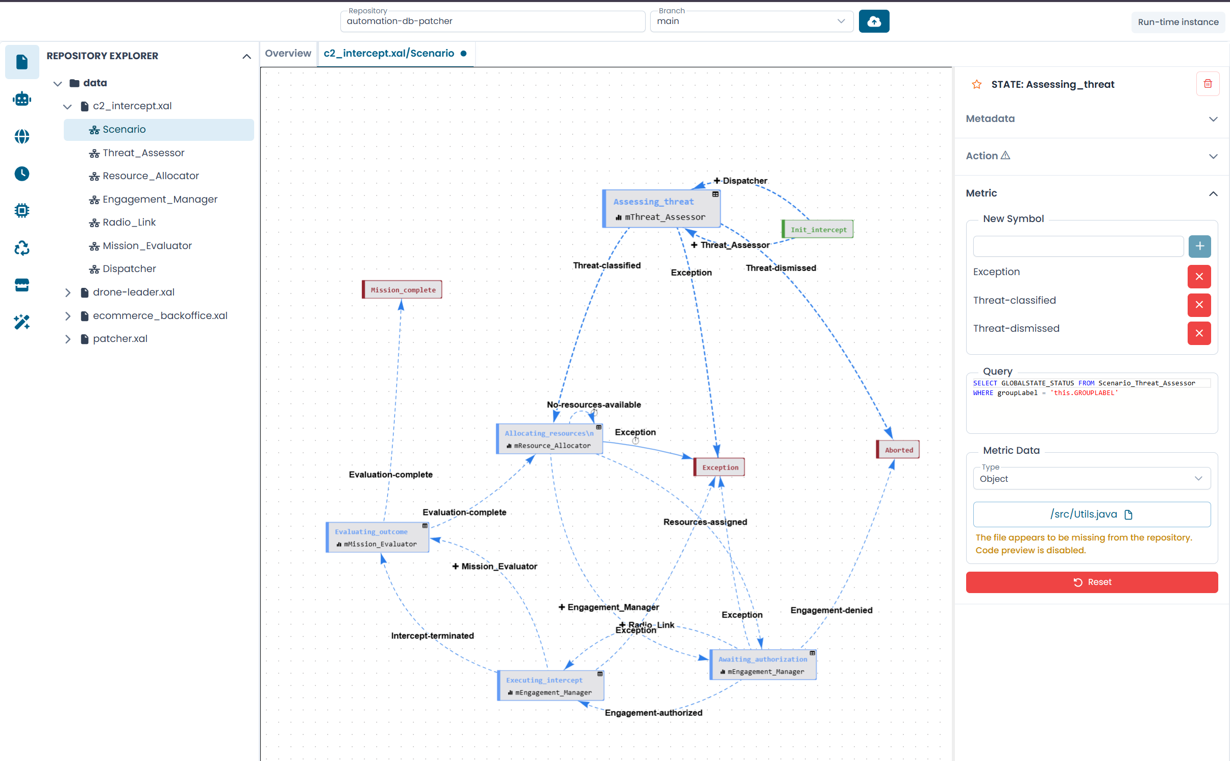 XAL Designer interface overview